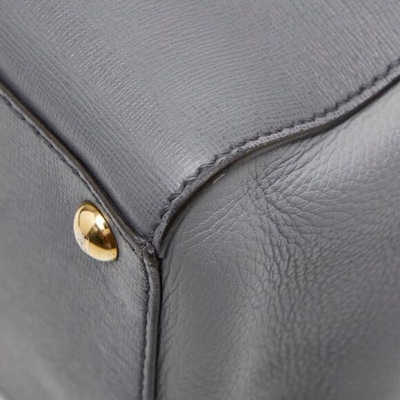 Fendi 2jours Tote Bag Shoulder Bag 2WAY 8bh250 Gray Leather Women's Fendi - Picture 7 of 10